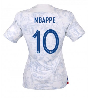 Maillot de foot France Kylian Mbappe #10 Extérieur Femmes Monde 2022 Manches Courte